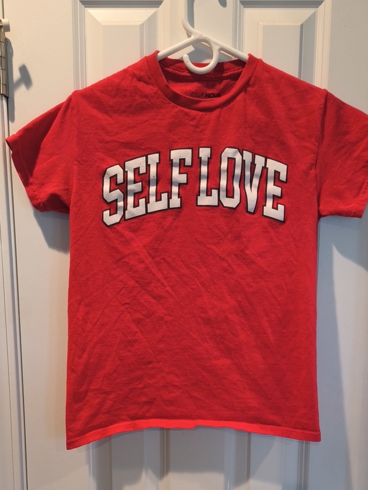 Fashion Nova Red Self Love Graphic Tee For Women